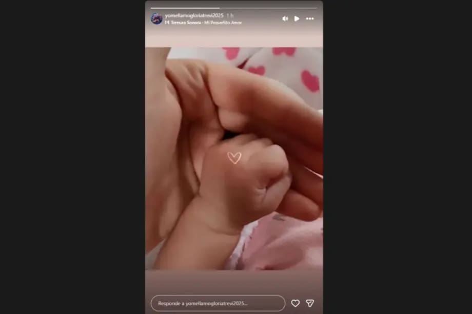 Primera foto de la hija de Yuli Sánchez y César Narváez.