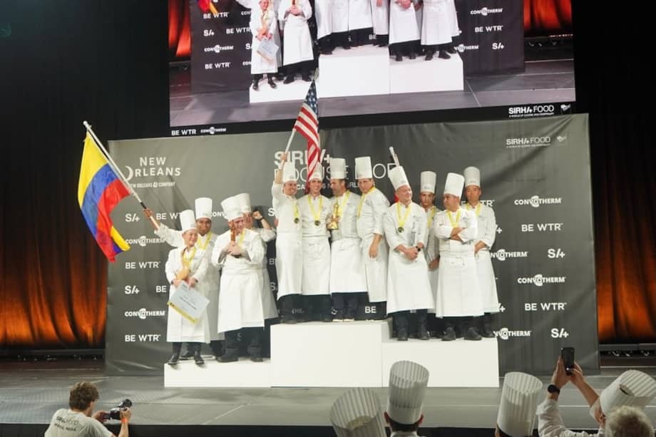 El equipo colombiano alcanzó un hito para la gastronomía nacional tras ubicarse entre las tres mejores delegaciones del continente en el Bocuse d'Or Américas.