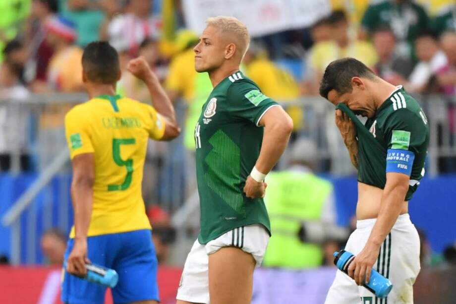 En Rusia 2018, Brasil derrotó 2-0 a México el pasado 2 de julio en octavos de final. / AFP