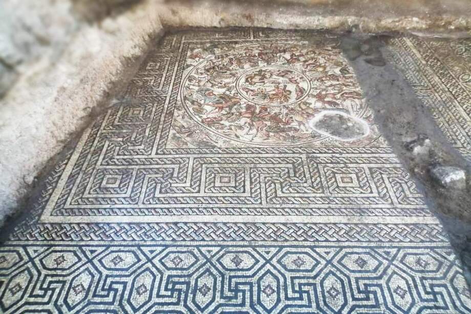 El mosaico romano desenterrado en Siria hace parte de un edificio del siglo IV, del cual se desconoce su propósito.