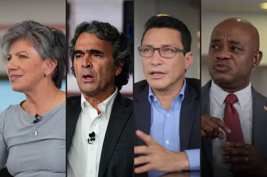 Claudia López, Sergio Fajardo, Carlos Caicedo y Luis Gilberto Murillo.