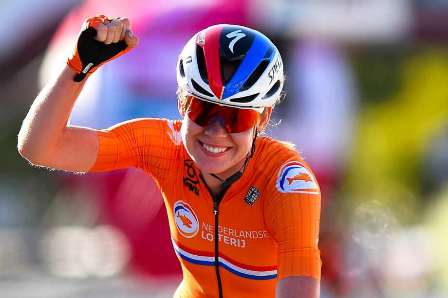 La ciclista holandesa Anna van der Breggen, figura de los mundiales de Ímola (Italia).