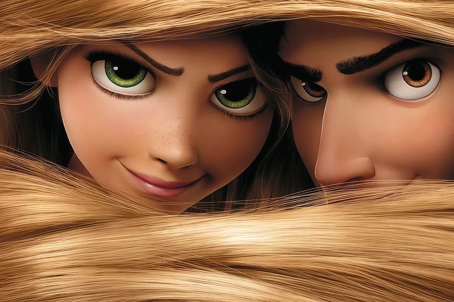 Rapunzel y Flynn Rider, protagonistas de 'Enredados' (Disney, 2010).