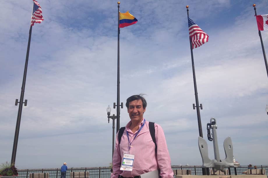 Fabio Mauricio Cortés, gerente general de Pan Pa’ Ya, durante la Macrorrueda de Proexport en Chicago.