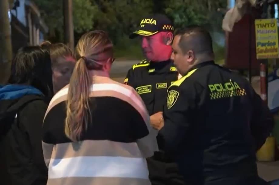 Comandante de la Policía de Bogotá, Giovanny Cristancho entregó declaciones en el lugar de los hechos.