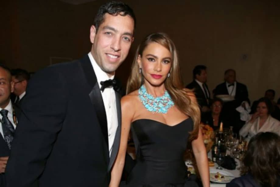 Sofía Vergara con su exnovio Nick Loeb. / AFP