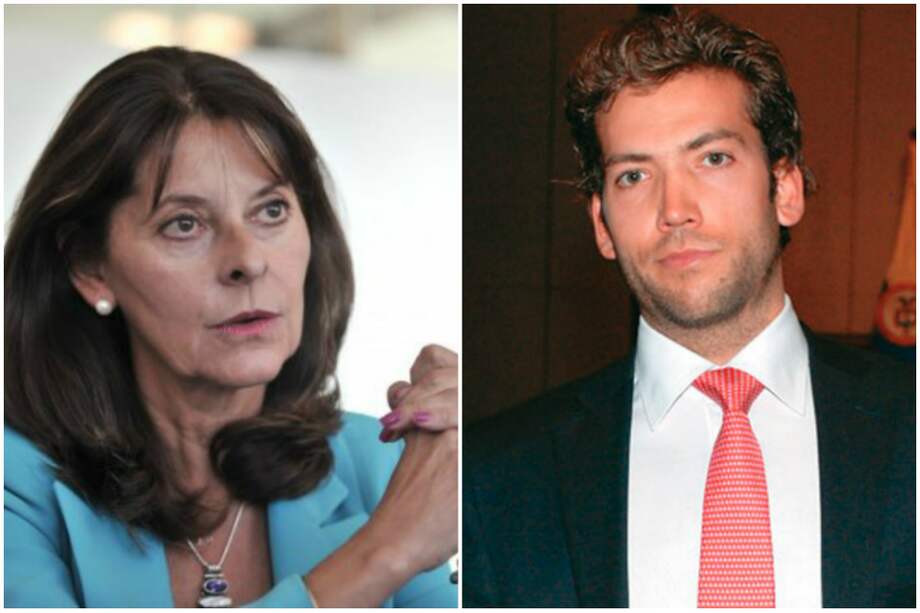 La vicepresidenta Marta Lucía Ramírez y Martín Santos, hijo mayor de Juan Manuel Santos. / Archivo - Jetset.com