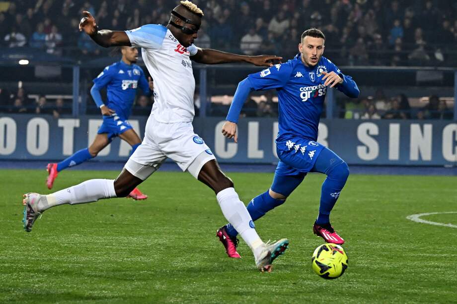 El nigeriano estrella de Napoli Victor Osimhen en el juego contra Empoli FC el pasado 25 de febrero.