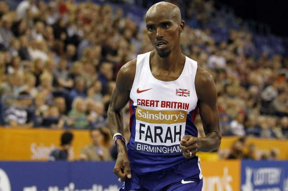 Mo Farah, récord mundial en las dos millas en pista cubierta. foto: AFP