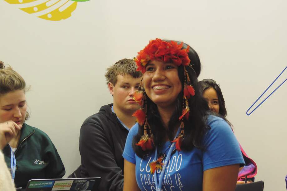 La líder indígena Val Munduruku nación en la parte alta del río Tapajós, en el municipio de Jacareacanga, en la Amazonia brasilera.
