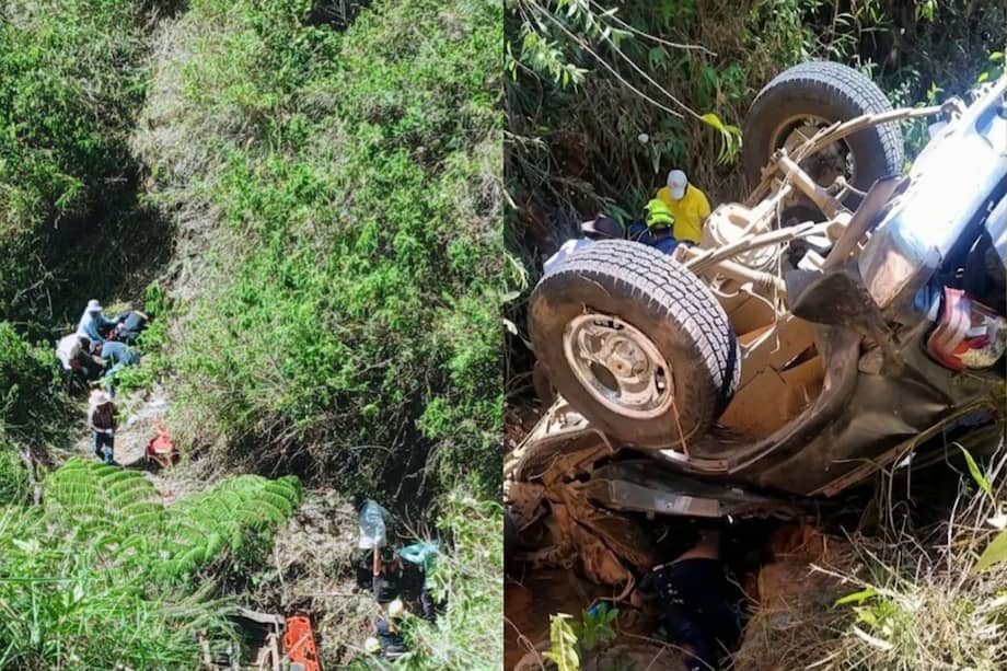 El vehículo se precipitó a un abismo en un tramo de la vía que conecta a la zona rural de Dagua.