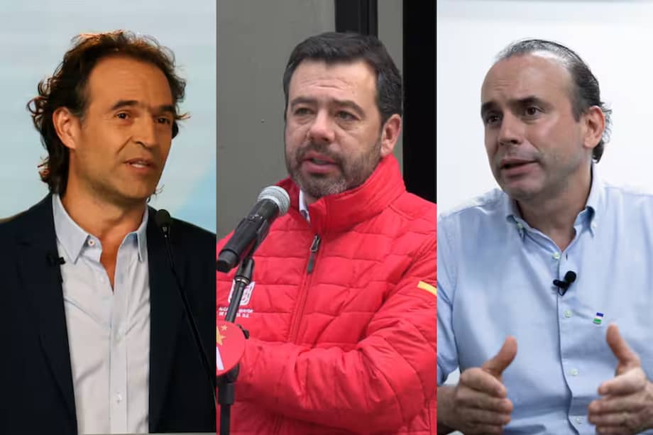 Federico Gutiérrez, Carlos Fernando Galán y Alejandro Eder.