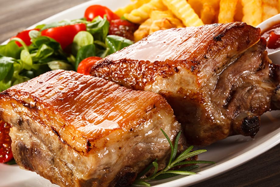 Tocino con costilla caramelizado con panela. Me encanta la carne de cerdo