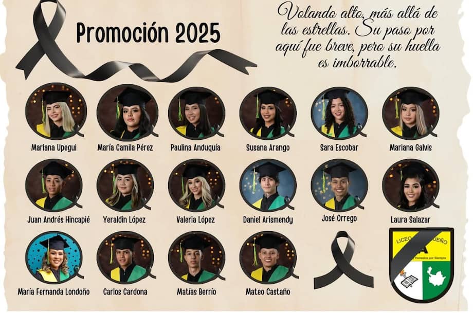 Entre las víctimas mortales están 16 estudiantes del Liceo Antioqueño y el conductor del vehículo.