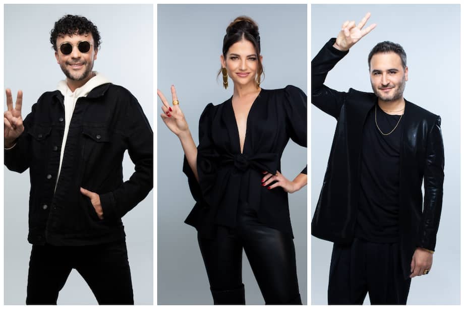 Andrés Cepeda, Jesús Navarro y Natalia Jiménez están listos para encontrar la mejor voz de Colombia. / Cortesía: Caracol Televisión