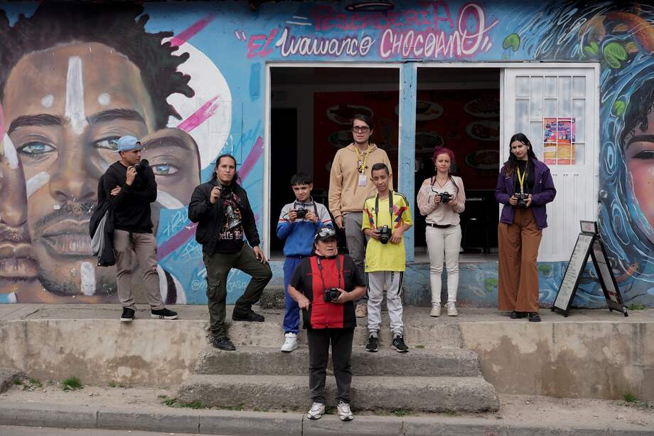 Taller de fotografía en el barrio El Paraíso.