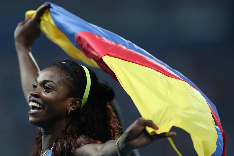 Caterine Ibargüen, atleta colombiana. / AFP