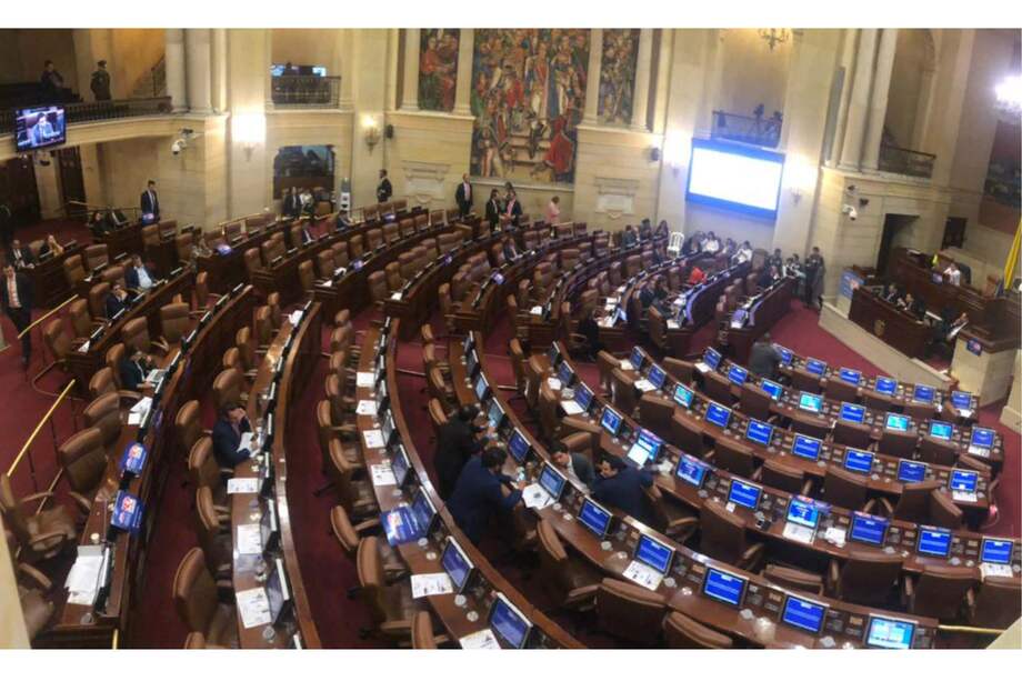 Así estaba la plenaria de la Cámara de Representantes antes de terminar el debate de control político sobre violencia sexual infantil. / Cortesía