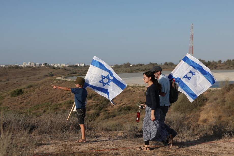 Protesta de la extrema derecha israelí a favor de la ocupación de Gaza.
