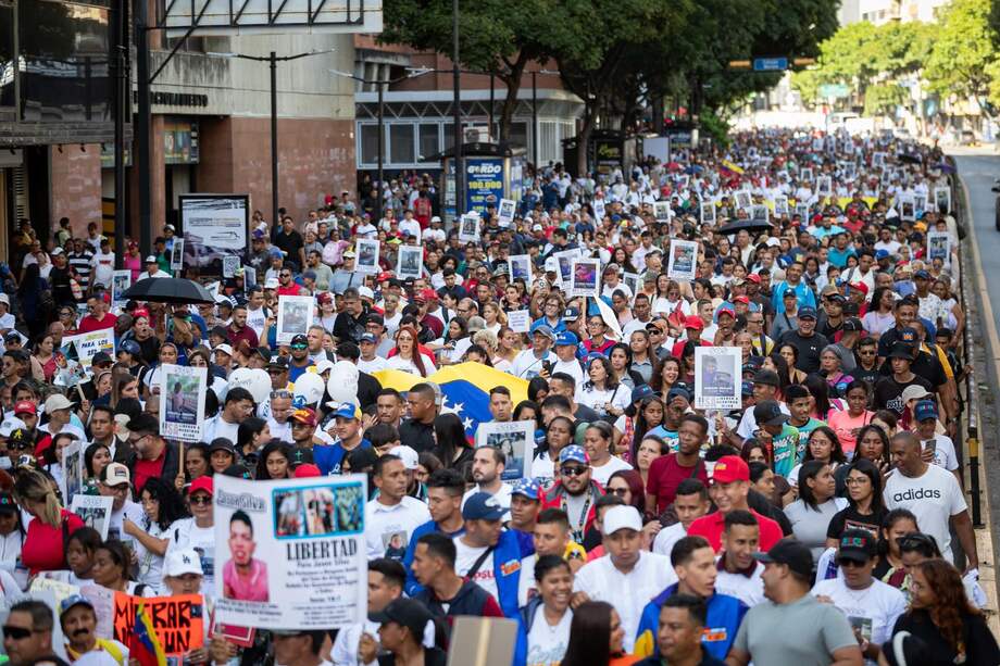 Así se vio en las calles venezolanas la marcha que exigió la liberación de niños retenidos en Estados Unidos.