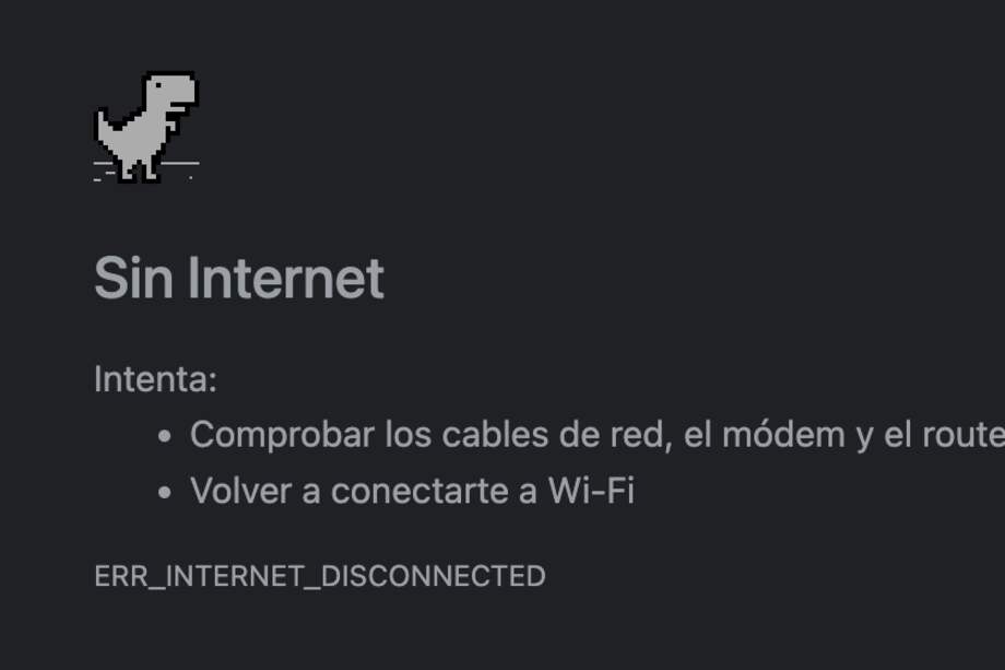 Sin internet. Esta es la imagen que aparece en los dispositivos de los chócanos que intentan conectarse.