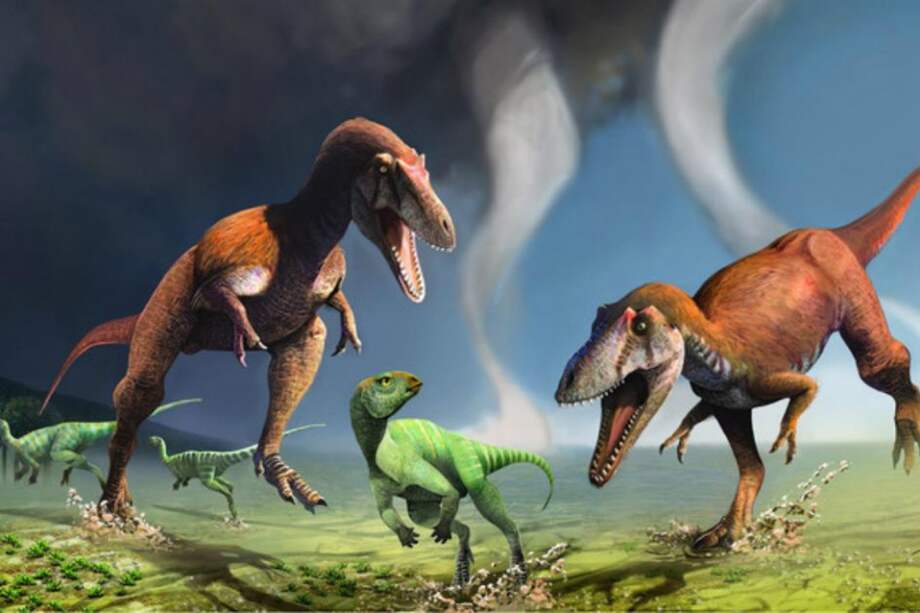 Ilustración del Gualicho shinyae descubierto en la Patagonia argentina. / / Sinc - Ilustración de Jorge González y Pablo Lara.