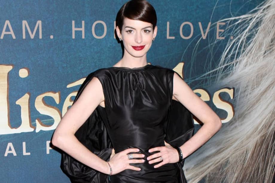 Anne Hathaway en la presentación de"Los Miserables" en Nueva York. / Bang Showbiz