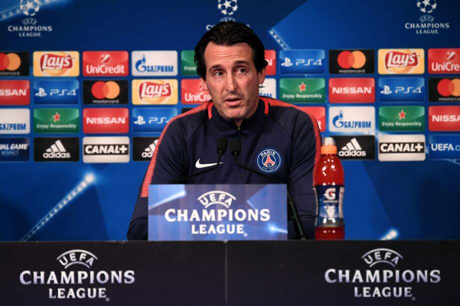 Unai Emery en rueda de prensa previo al partido PSG - Bayern / AFP