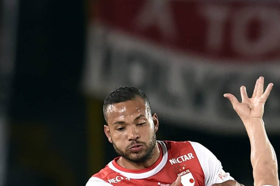 El delantero venezolano Juan Manuel Falcón fue titular y anotó el gol del empate de Santa Fe. / AFP