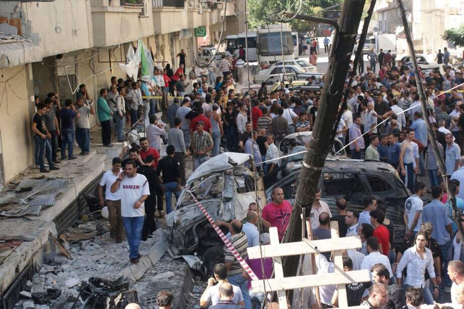 Atentado terrorista en Damasco. Foto: EFE