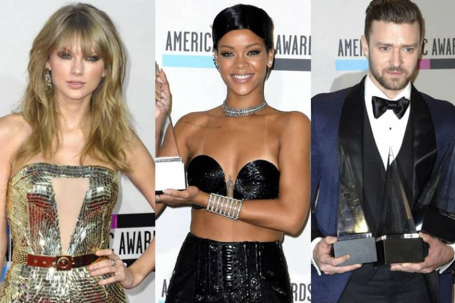 Taylor Swift, Rihanna y Timberlake, los más galardonados en los American Music Awards