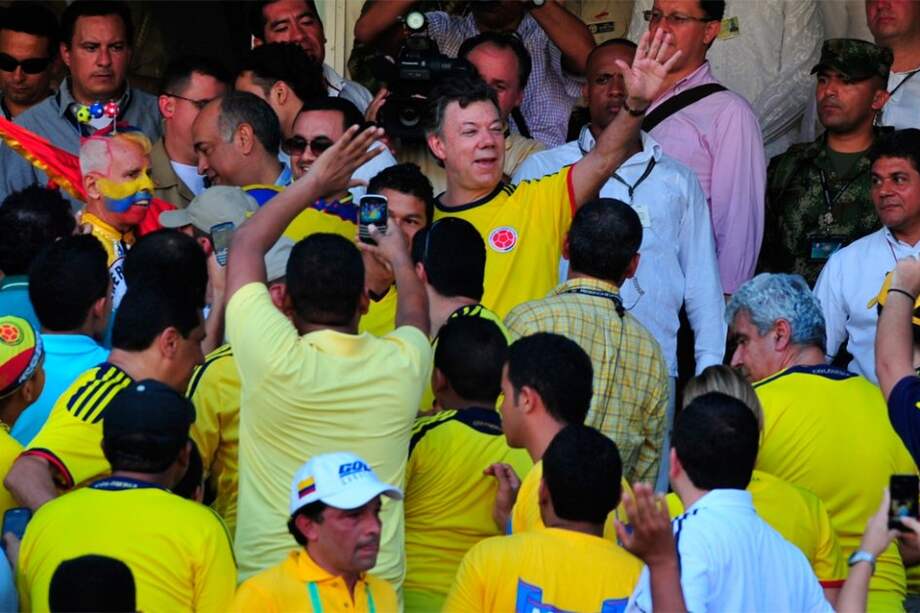 El presidente Santos también se ha destacado por ser un asiduo fanático de la selección Colombia /Archivo