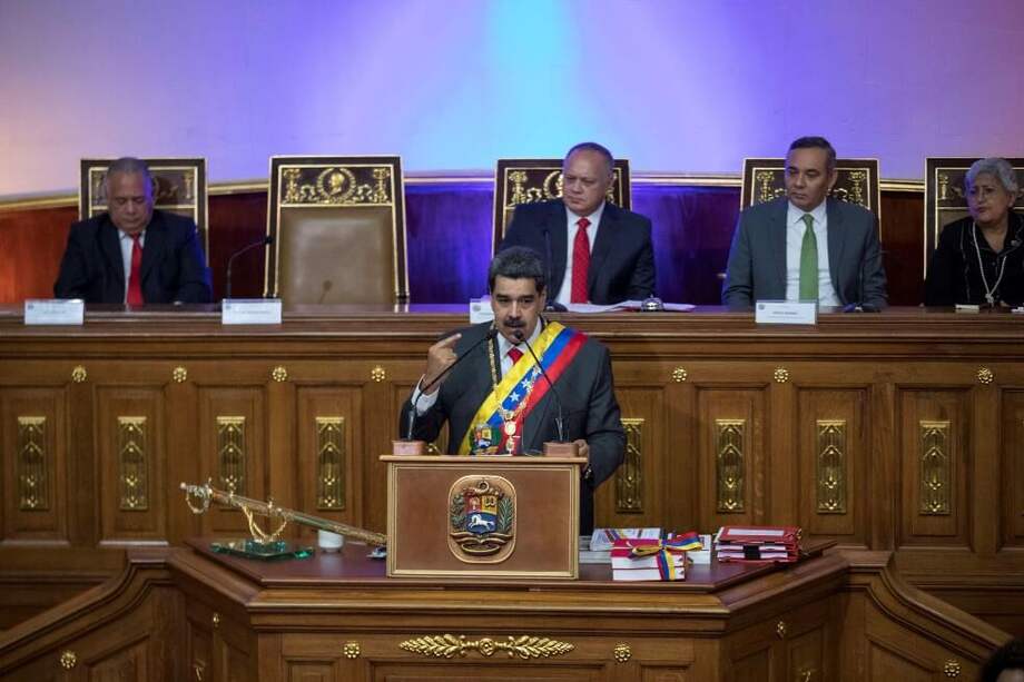 Nicolás Maduro durante discurso en la Asamblea Nacional Constituyente (ANC). / EFE