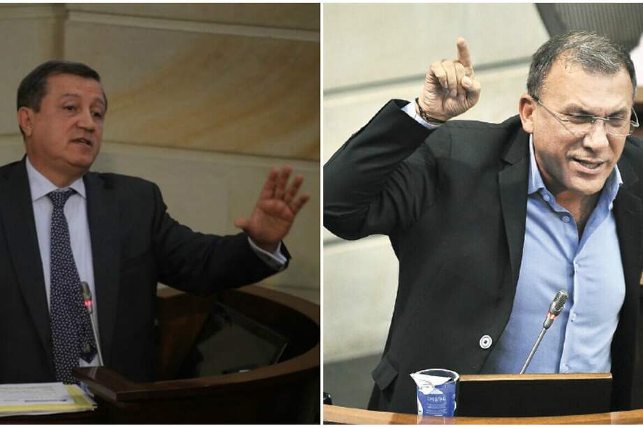 El presidente del Senado, Ernesto Macías, y el senador Roy Barreras. / Archivo-El Espectador