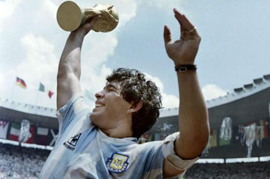Maradona fue campeón del Mundial de México 1986. / AFP