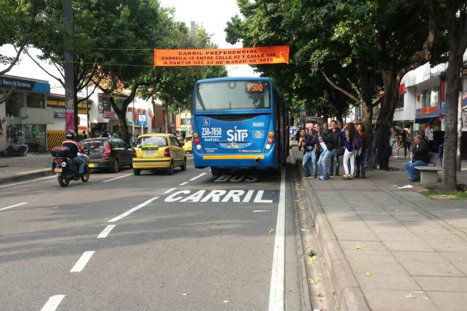 Alistan carril preferencial para buses del Sitp en la calle 72