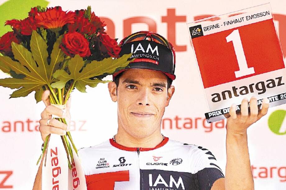 Jarlinson Pantano terminó segundo en la etapa 17 del Tour. / AFP
