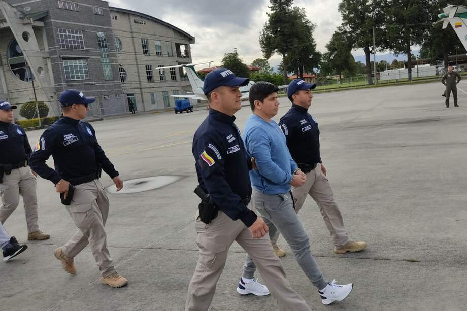 Alias "El Llanero", durante su traslado a Estados Unidos.