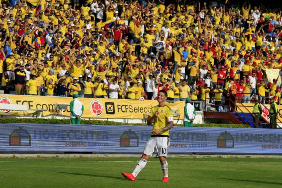 James Rodríguez, mediocampista de la selección de Colombia. Foto: AFP