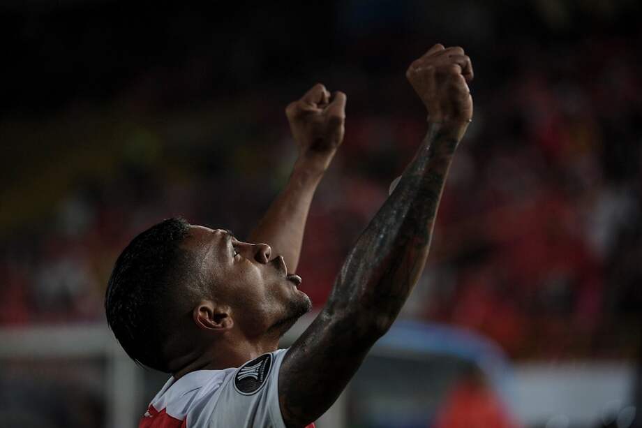 Wilson Morelo se convirtió en el máximo artillero de la historia del cuadro capitalino en torneos Conmebol con 15 dianas. Superó las 13 de Omar Pérez. / Mauricio Alvarado - El Espectador