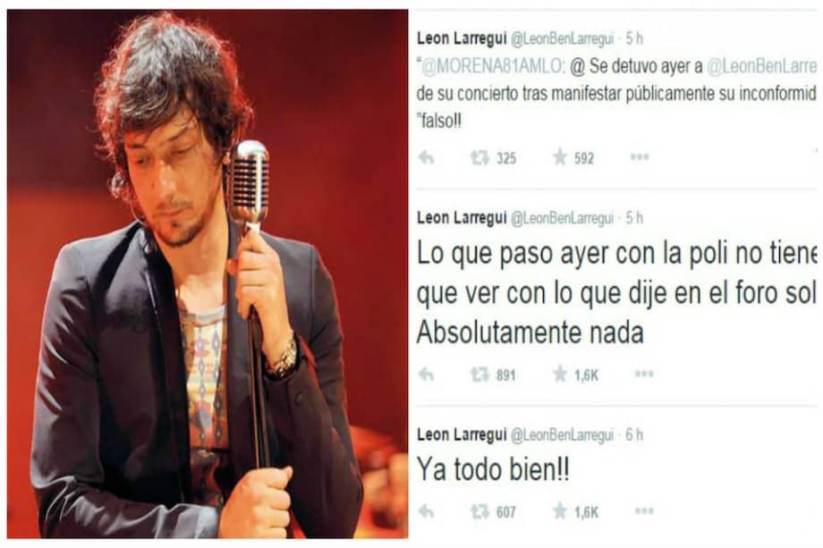 Leon Larregui es arrestado y lo hace público a través de Twitter