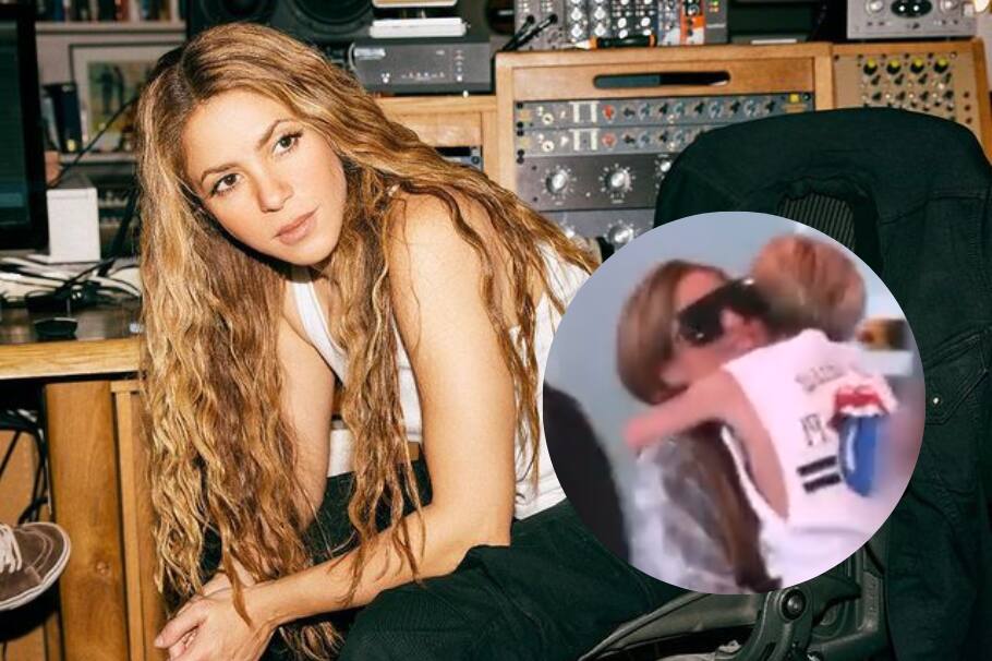 En video quedó grabado el momento en que Shakira se reunió con sus hijos después de estar separados por dos semanas.