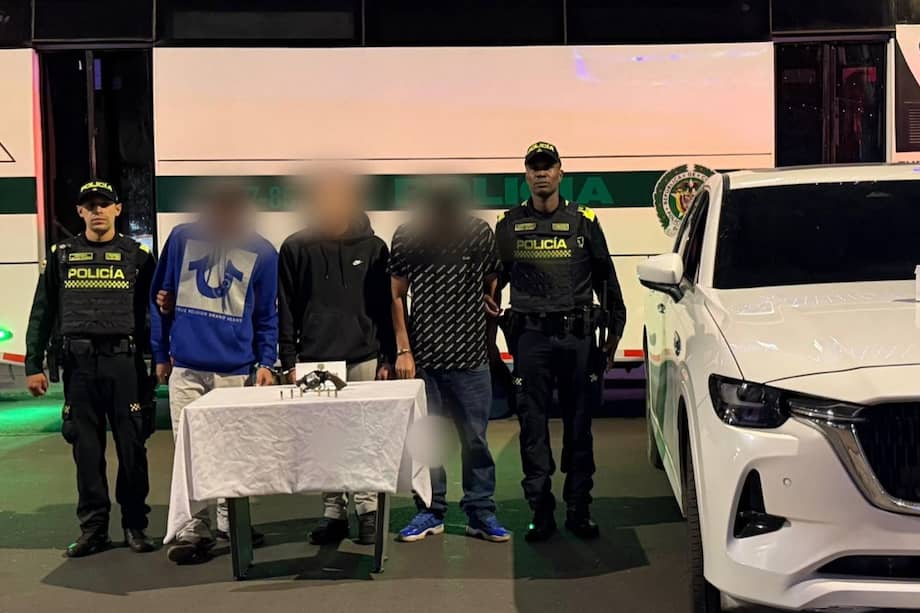 Capturados por porte ilegal de armas.