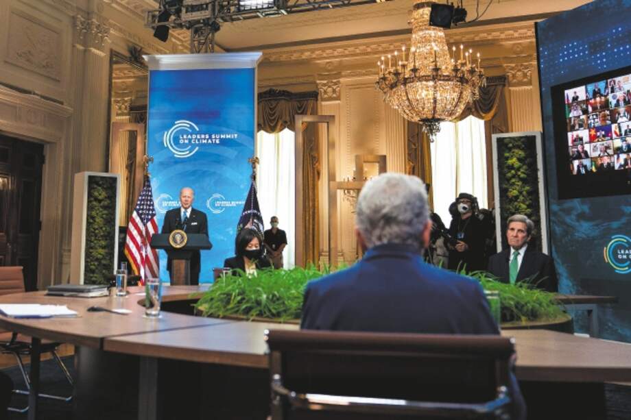 Joe Biden durante Cumbre Mundial sobre el Clima.