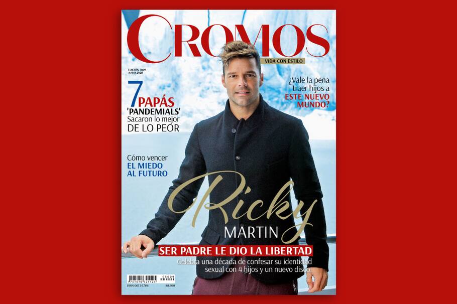 Portada junio Revista Cromos. Ricky Martin