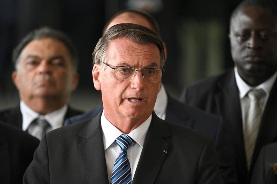 El presidente de Brasil, Jair Bolsonaro, habló desde el Palacio de la Alvorada en Brasilia.