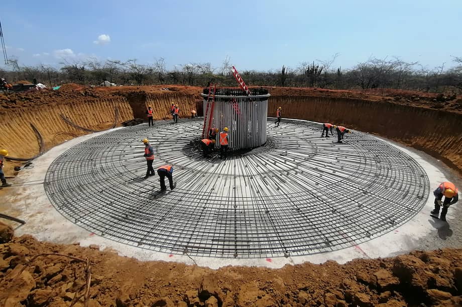Trabajadores en Windpeshi.