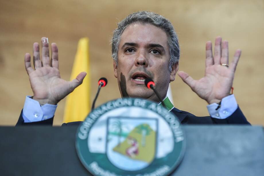 Iván Duque estuvo de gira por España este fin de semana. / AFP