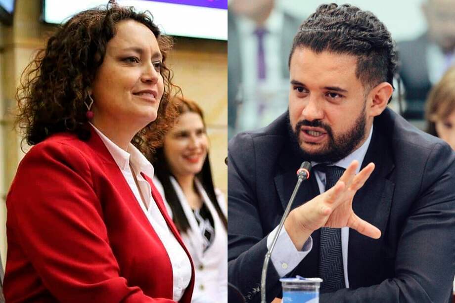 Angélica Lozano e Inti Asprilla, congresistas de la Alianza Verde.