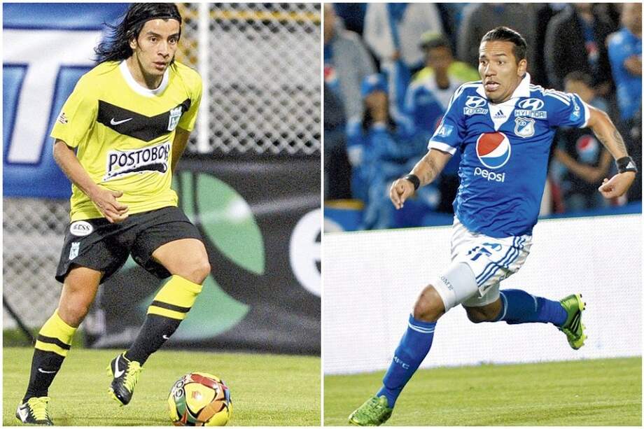 Sherman Cárdenas (izq.) y Dayro Moreno, las figuras de verdes y azules.